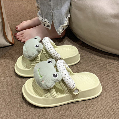 Two Strap Cartoon Doll Decor Sandals