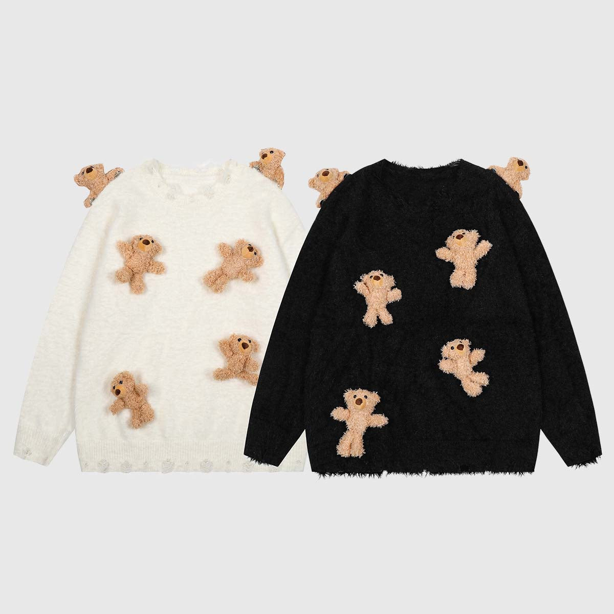 Detachable Bear Knit Sweater