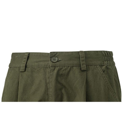 Side Pocket Patch Pleated Cargo Pants