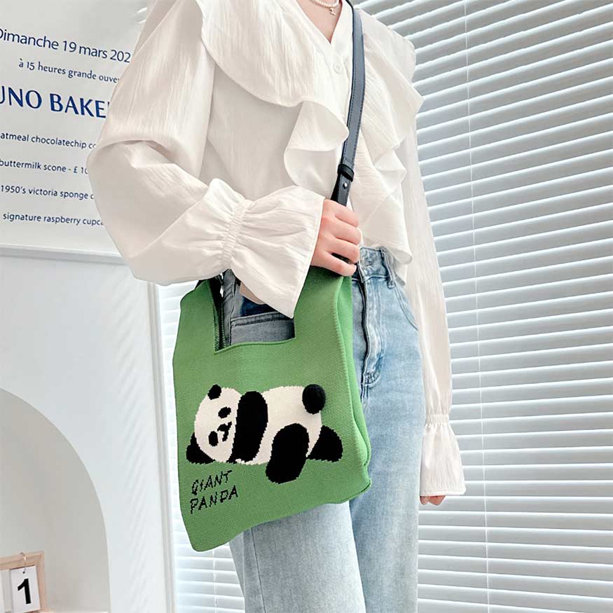 Knit Panda Chic Tote