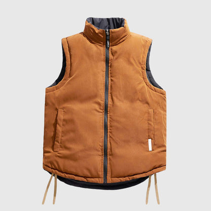 Dual-Wear Puffer Vest With Bags