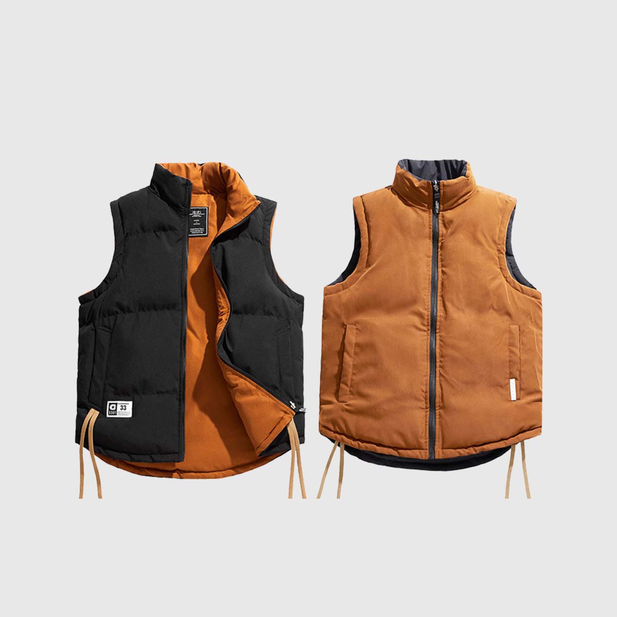 Dual-Wear Puffer Vest With Bags