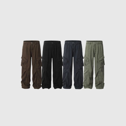 Vintage Solid Cargo Pants