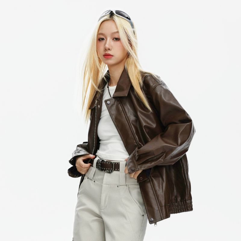 Fashionable Euro-American Loose Aviator Jacket