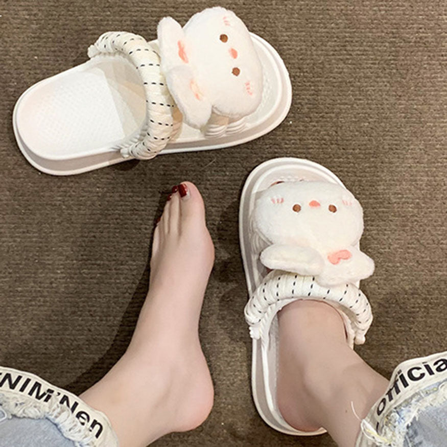 Two Strap Cartoon Doll Decor Sandals