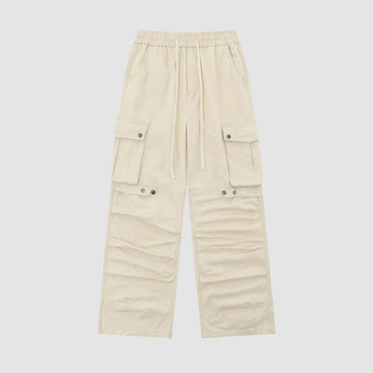 Pleated Multi Pocket Patch Cargo Pants