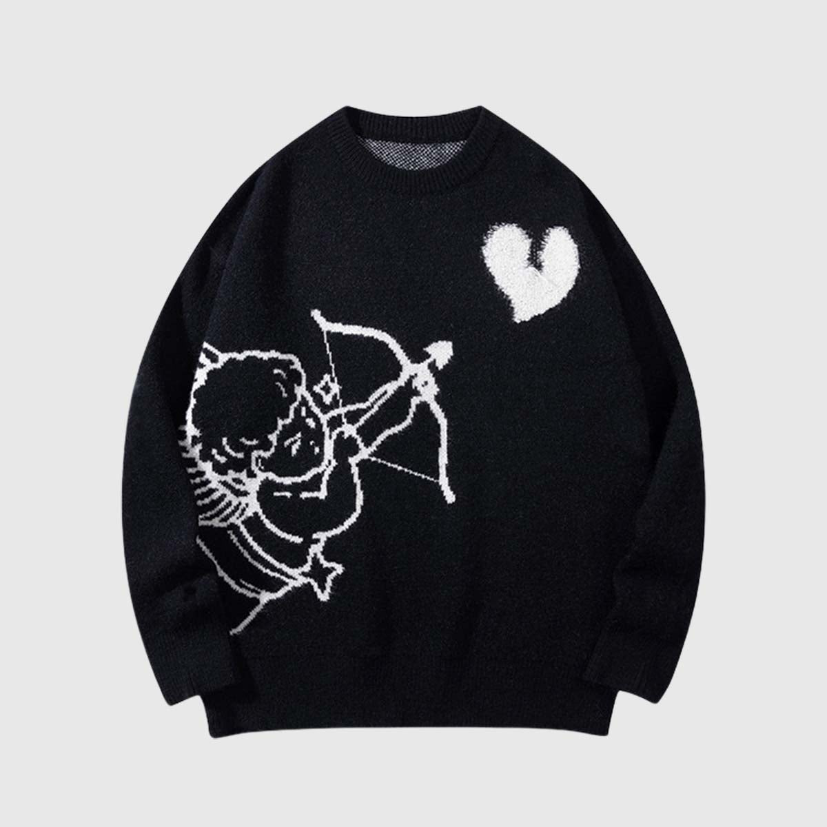 Cherub Heart Graphic Knit Sweater