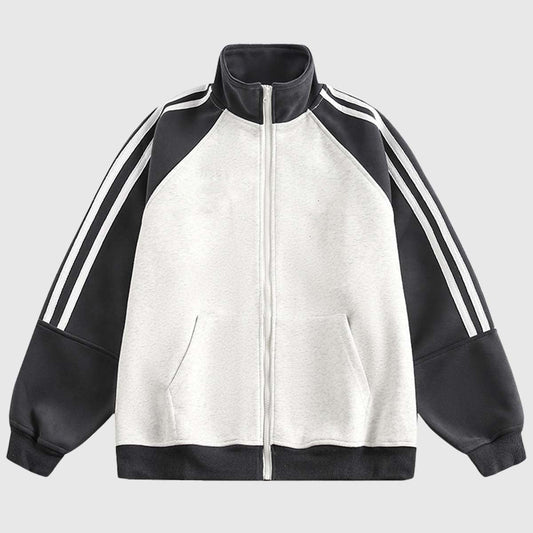 Retro Stand Collar Track Jacket