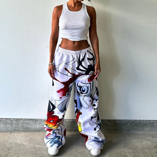 Graffiti 3D Digital Printed Casual Pants