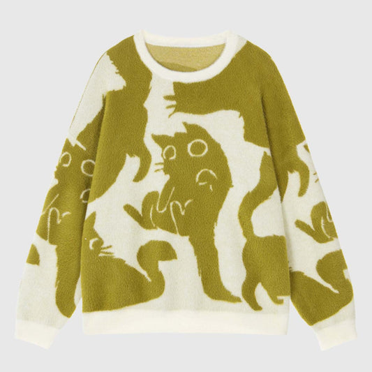 Abstract Art Knit Sweater