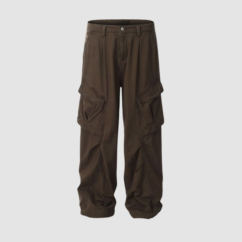 Vintage Solid Cargo Pants