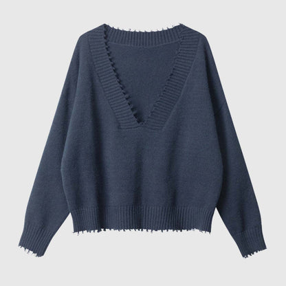 V-Neck Loose Knit Sweater