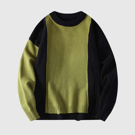 Color Block Knitted Sweater