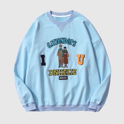 Cartoon Embroidered Sweatshirt