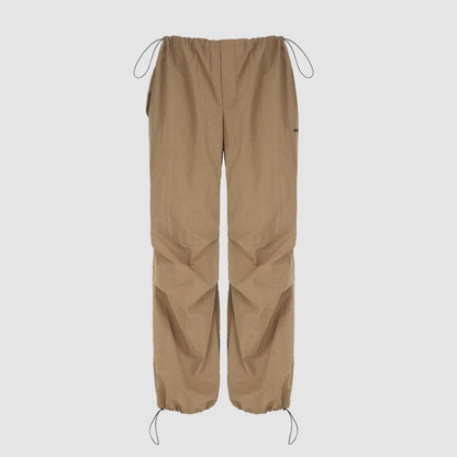 Pleated Loose-fit Parachute Pants