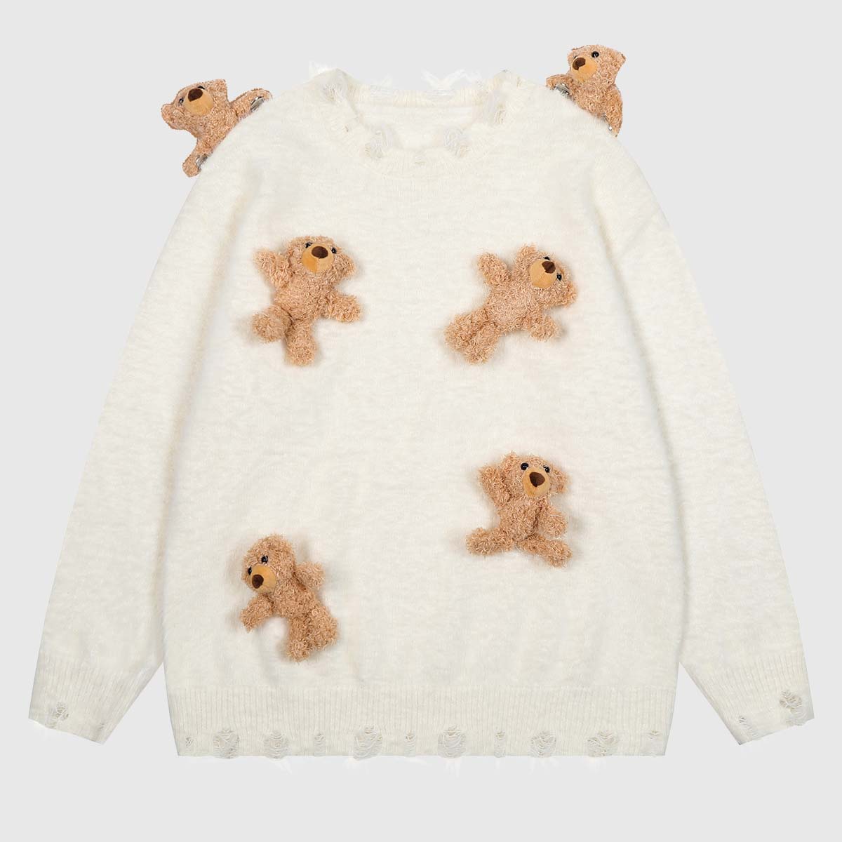 Detachable Bear Knit Sweater