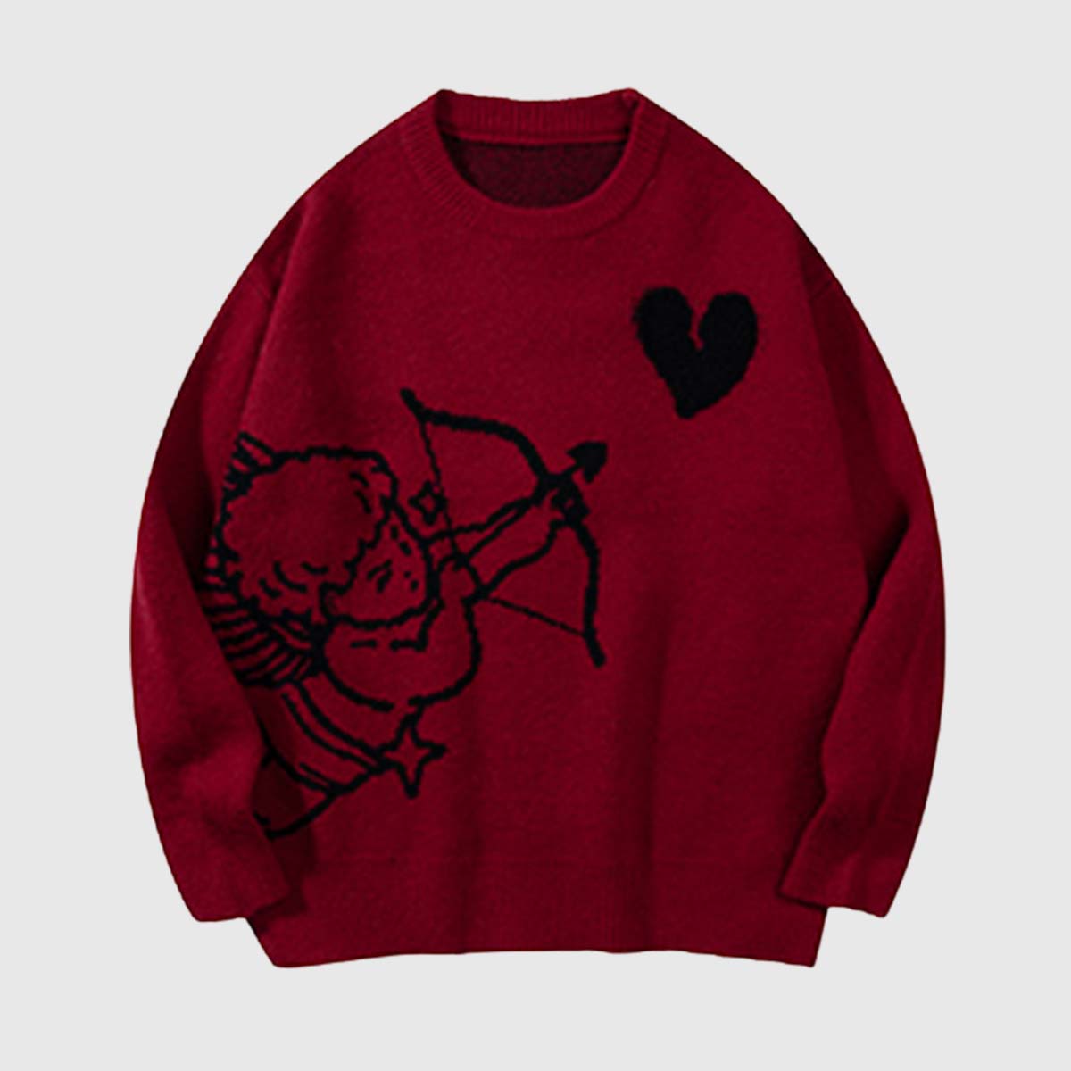 Cherub Heart Graphic Knit Sweater