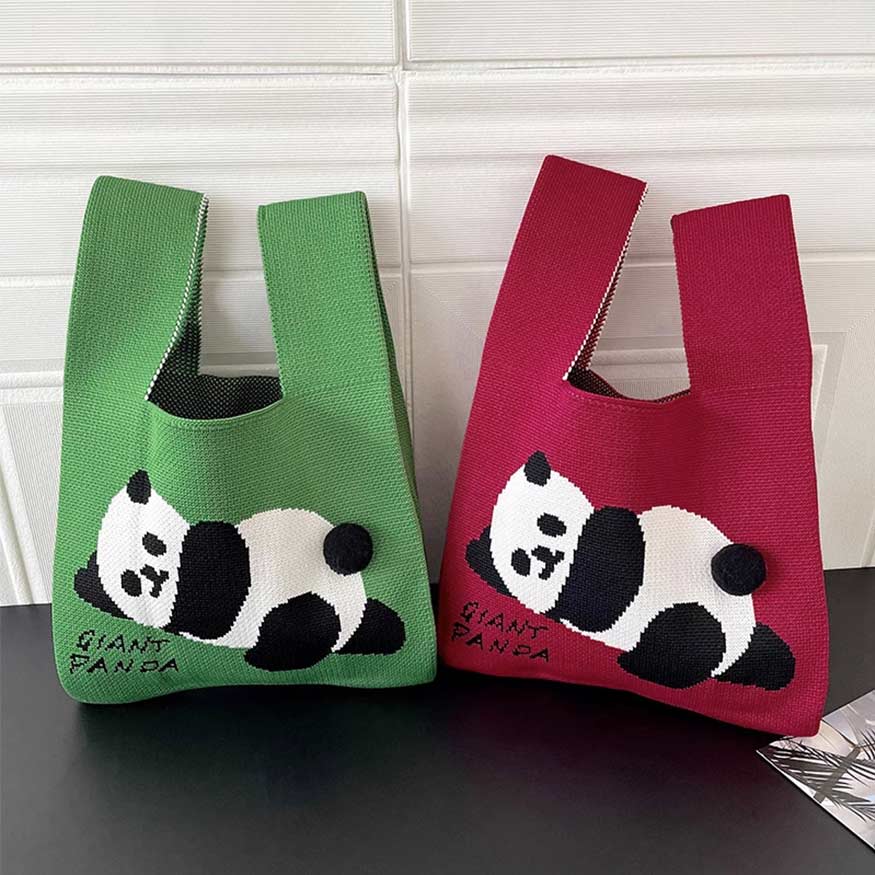 Knit Panda Chic Tote