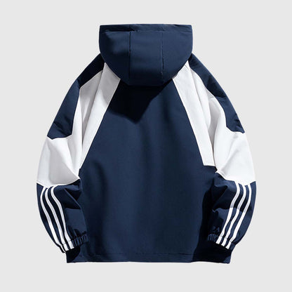 Hooded Color-Block Jacket