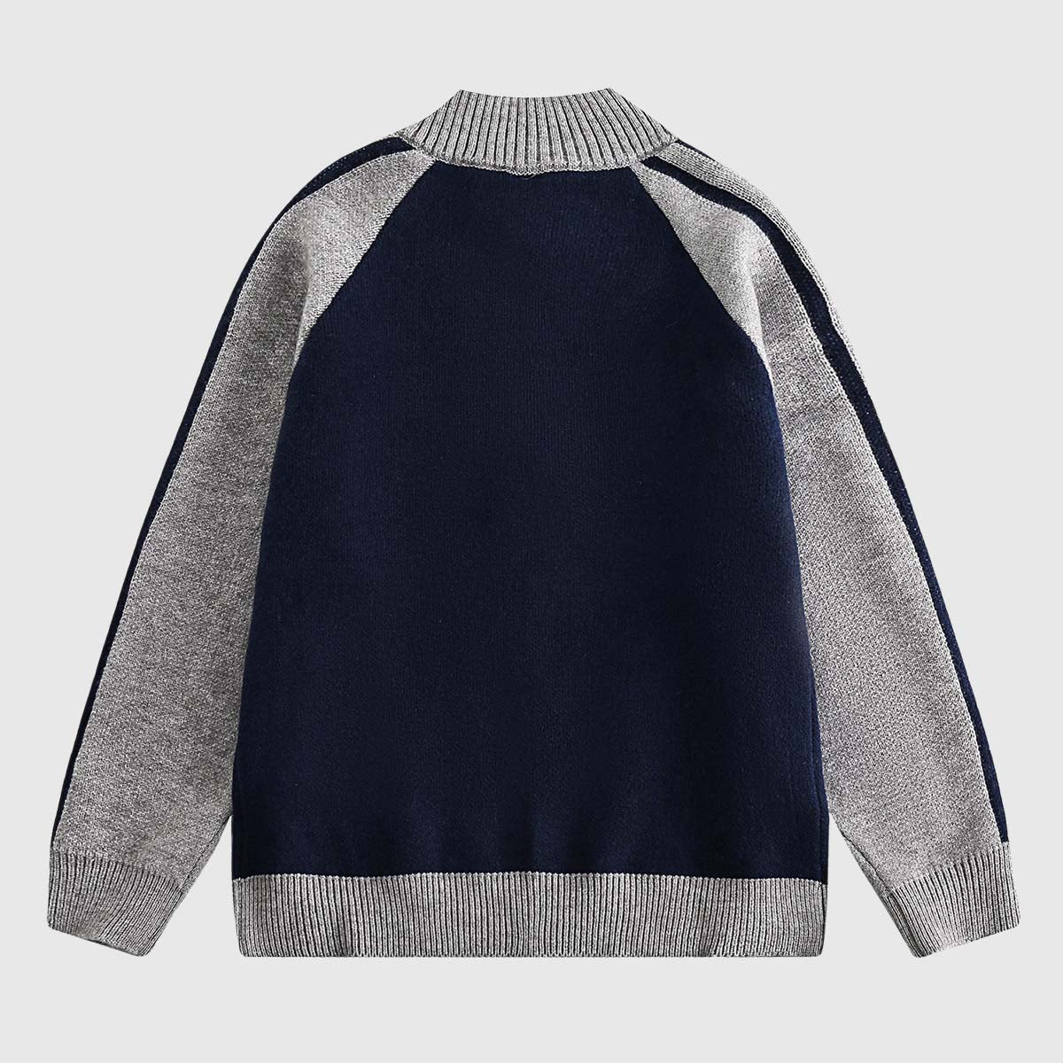 Colorblock Raglan Zip-Up Sweaters