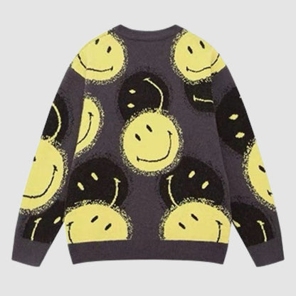 Smile Face Printed Pullover