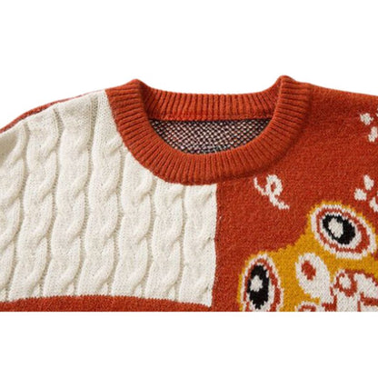 Lucky Koi Embroidered Knit Sweater