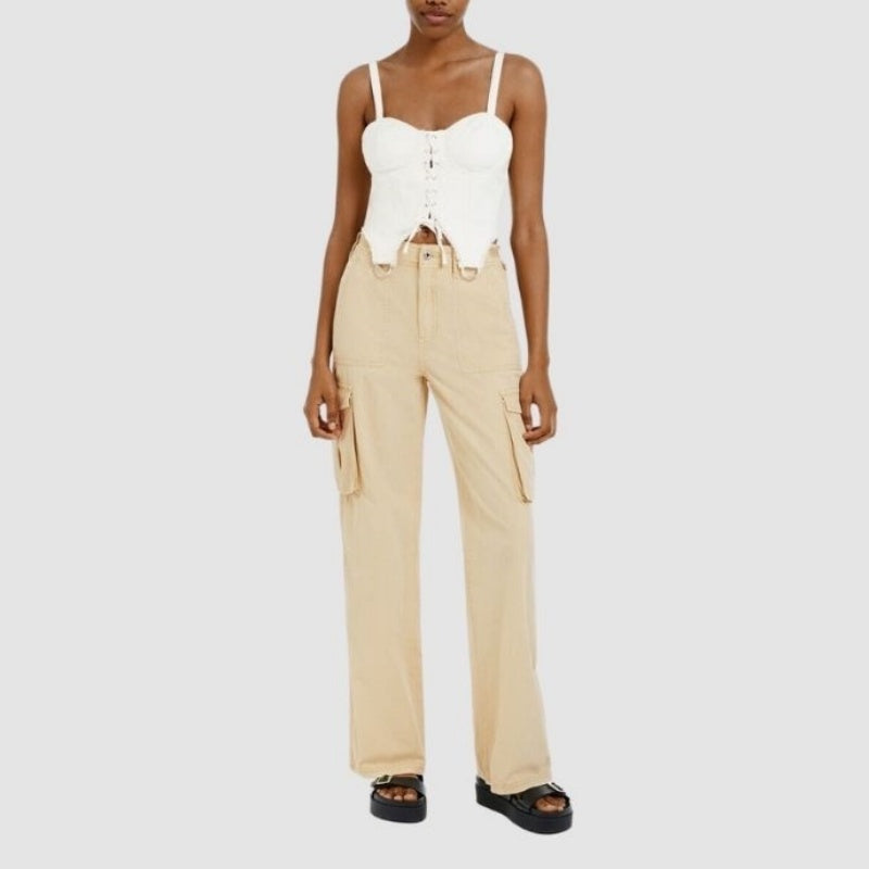 High Waist Casual Cargo Pants