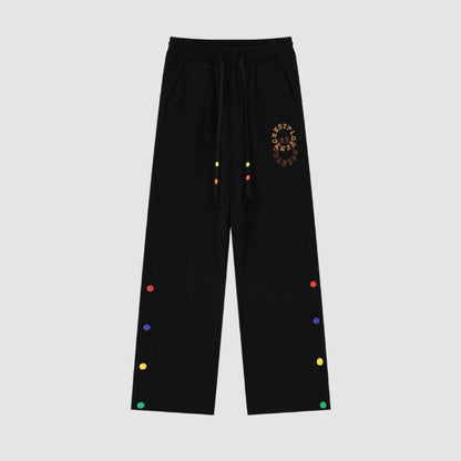 Colorful Button Design Sweatpants