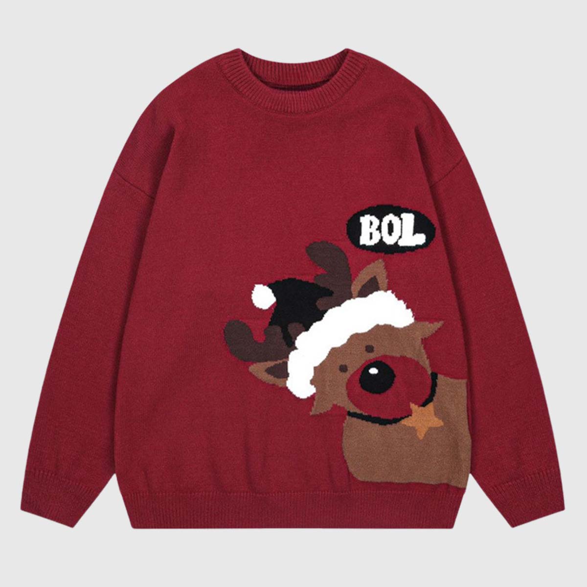 Reindeer Knit Christmas Sweater