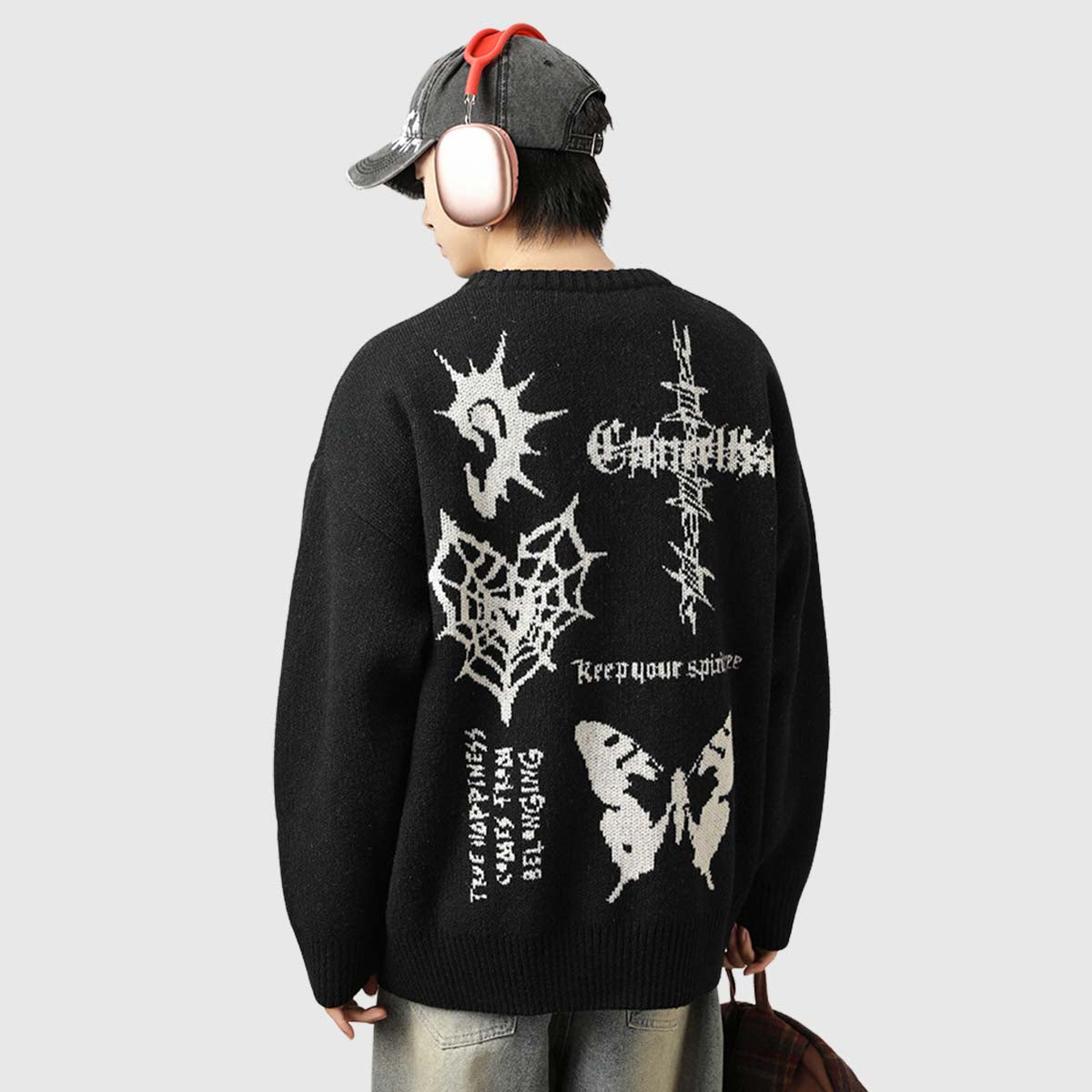 Graphic Embroidered Sweater