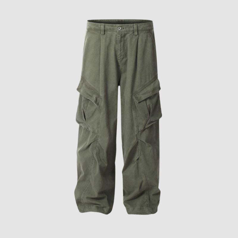 Vintage Solid Cargo Pants