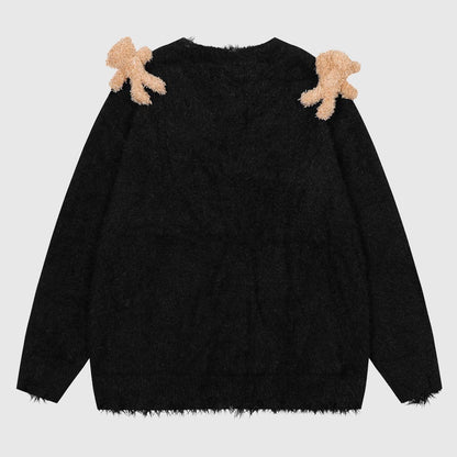 Detachable Bear Knit Sweater