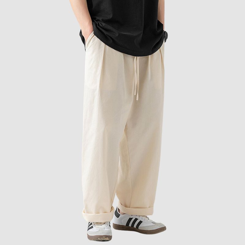 Outdoor Pleated Design Straight Leg Cargo Pants