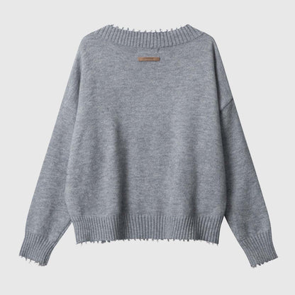 V-Neck Loose Knit Sweater