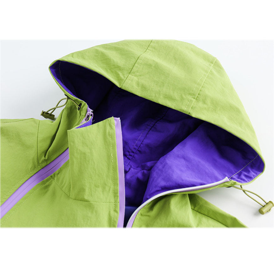 Double Zipper Hooded Jacket