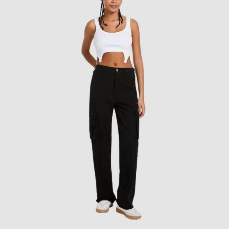 High Waist Casual Cargo Pants