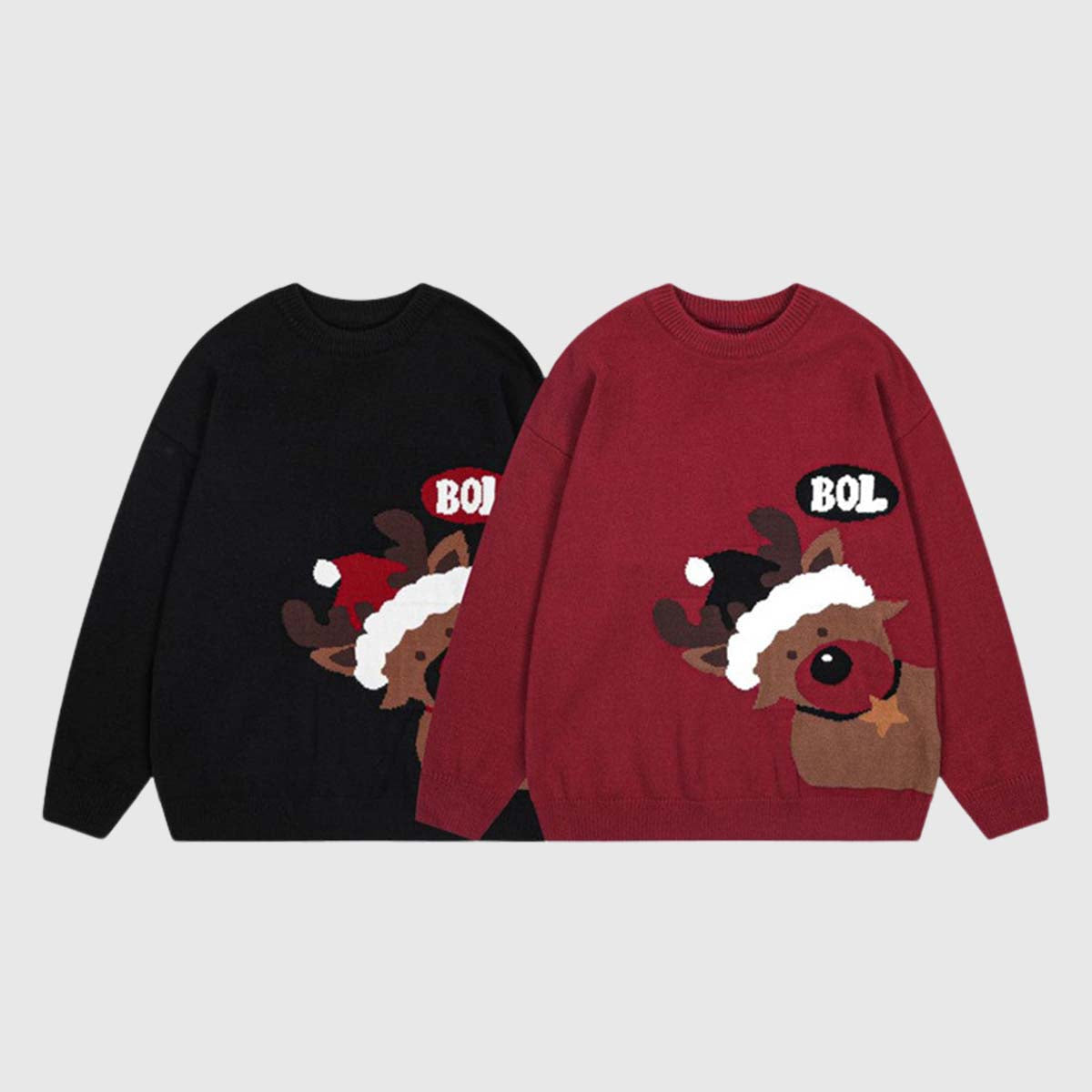 Reindeer Knit Christmas Sweater