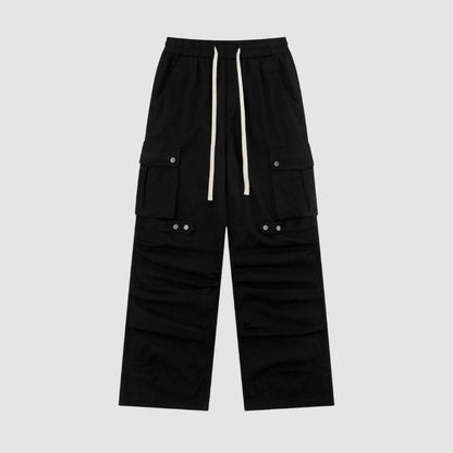 Pleated Multi Pocket Patch Cargo Pants