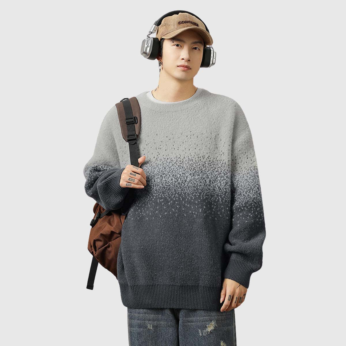 Ombre Gradient Knit Sweater