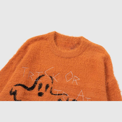 Halloween Ghost Knit Sweater