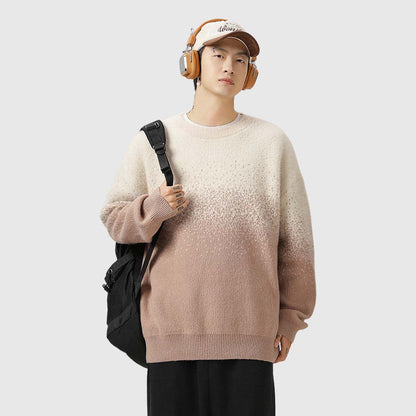 Ombre Gradient Knit Sweater