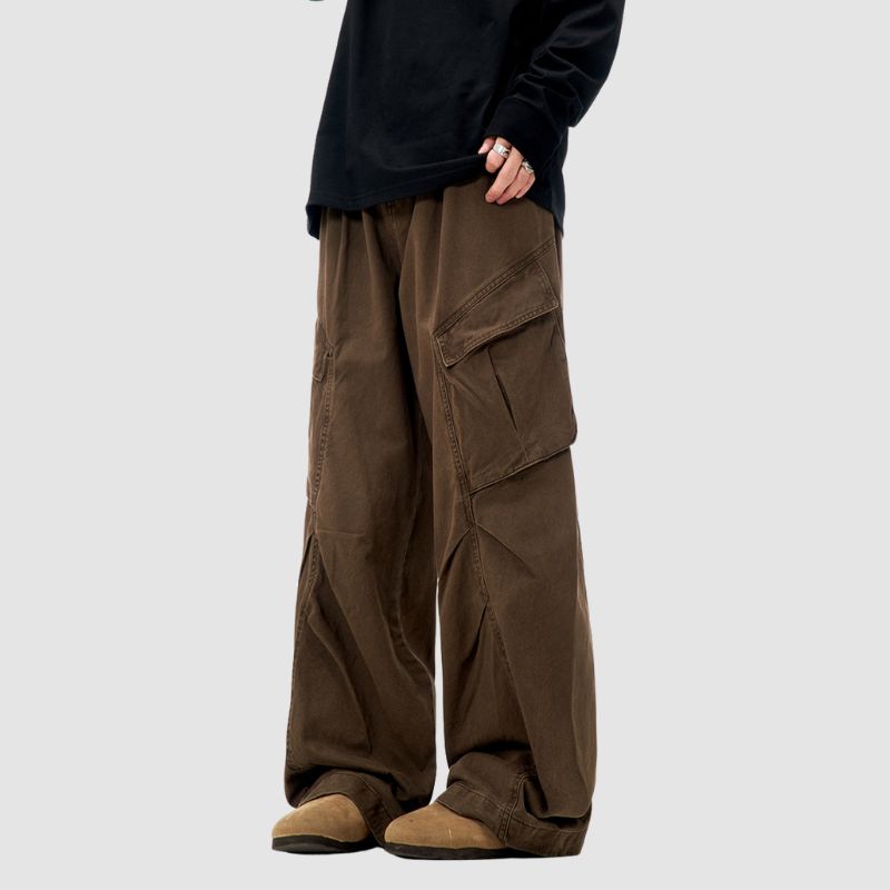 Vintage Solid Cargo Pants