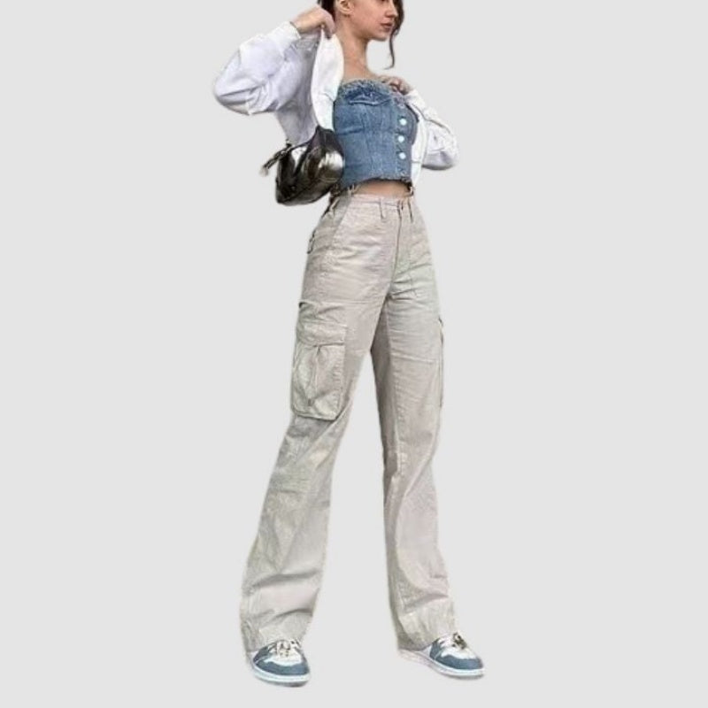 High Waist Casual Cargo Pants