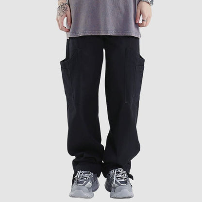 Side Pocket Design Drawstring Cargo Pants