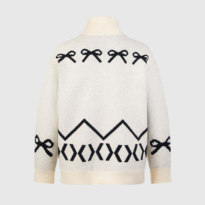 Oversized Letter Print Sweater