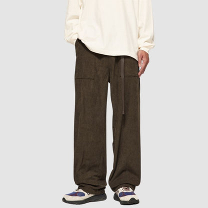 Adjustable Headlamp Corduroy Wide Leg Pants