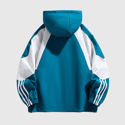 Hooded Color-Block Jacket