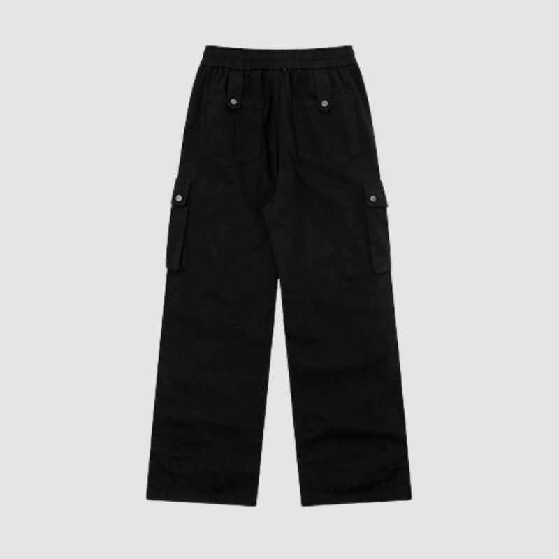 Pleated Multi Pocket Patch Cargo Pants