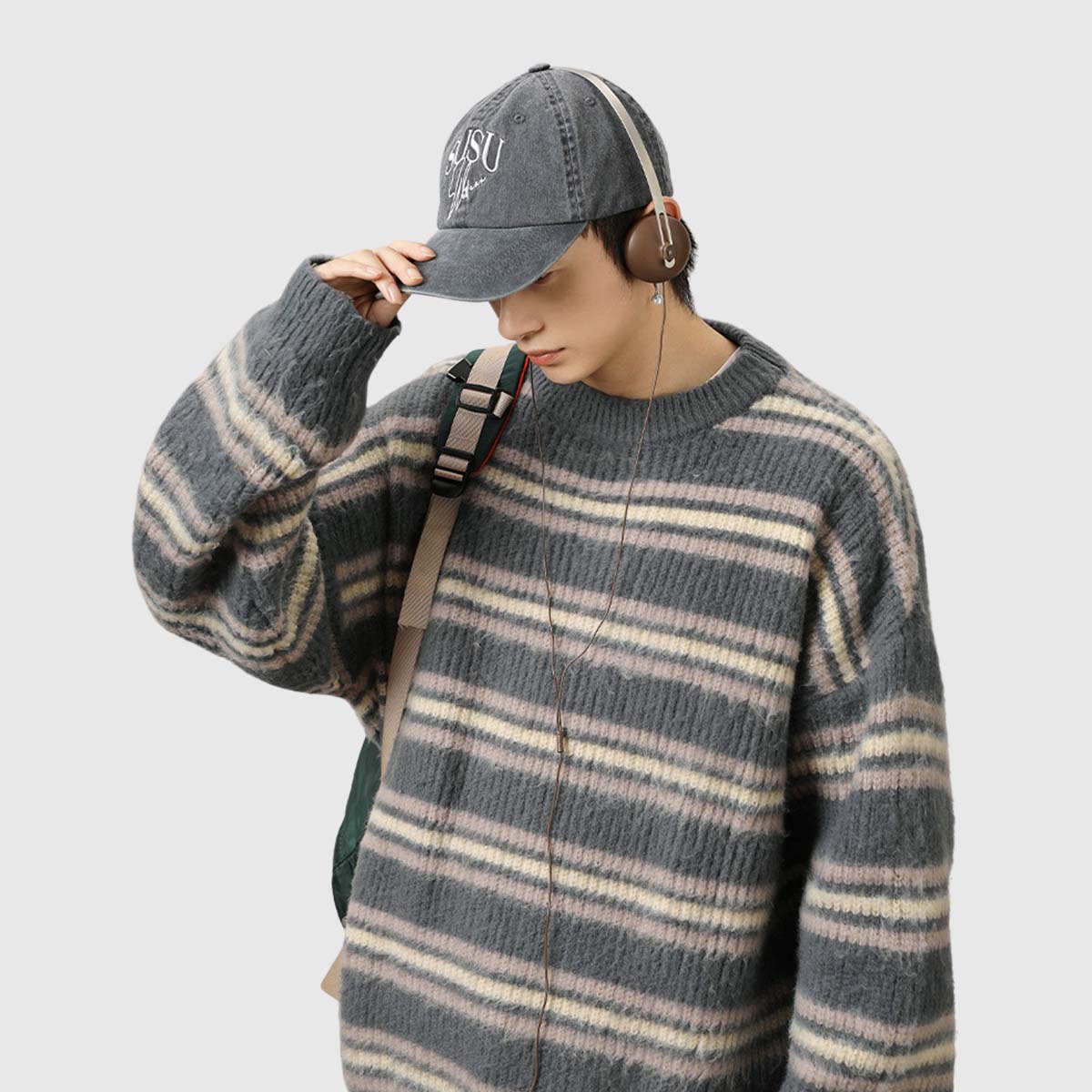 Japanese Retro Striped Knit Sweater