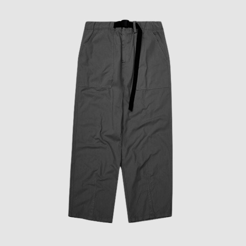 Japanese Style Solid Color Wide Leg Cargo Pants